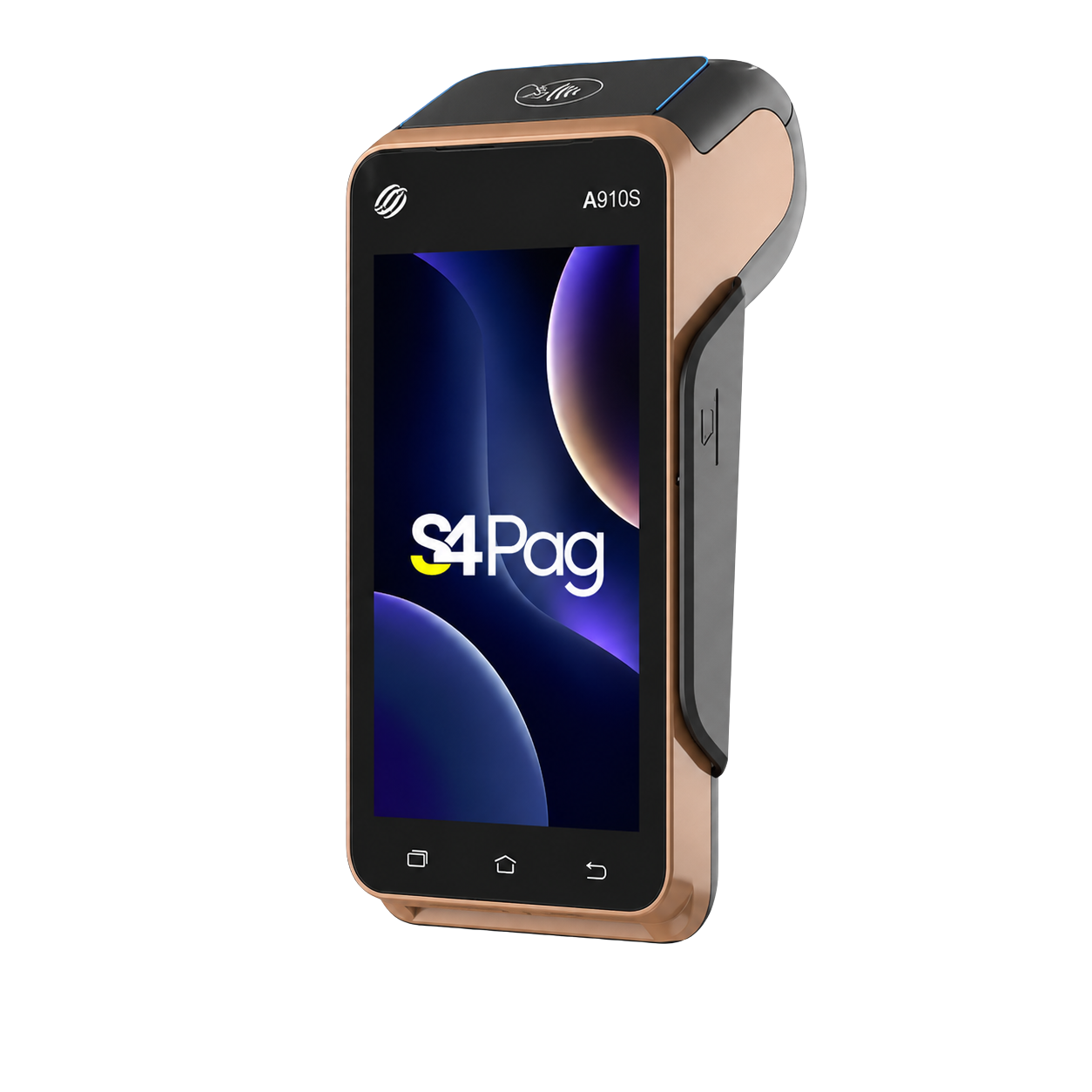 Maquininha PAX A910s com a marca S4Pag